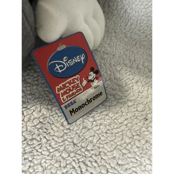Disney Mickey Mouse Sega Monochrome Series Plush 15" w/ Tag Grey Black And White - Picture 5 of 8